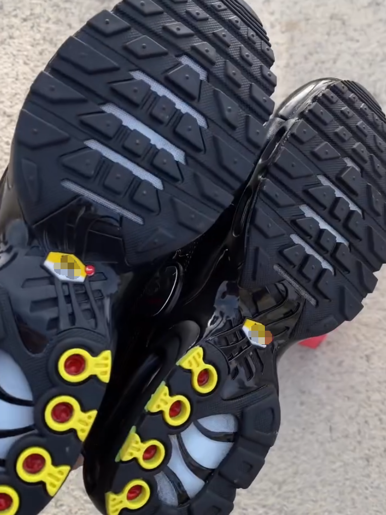 Matte black sneakers