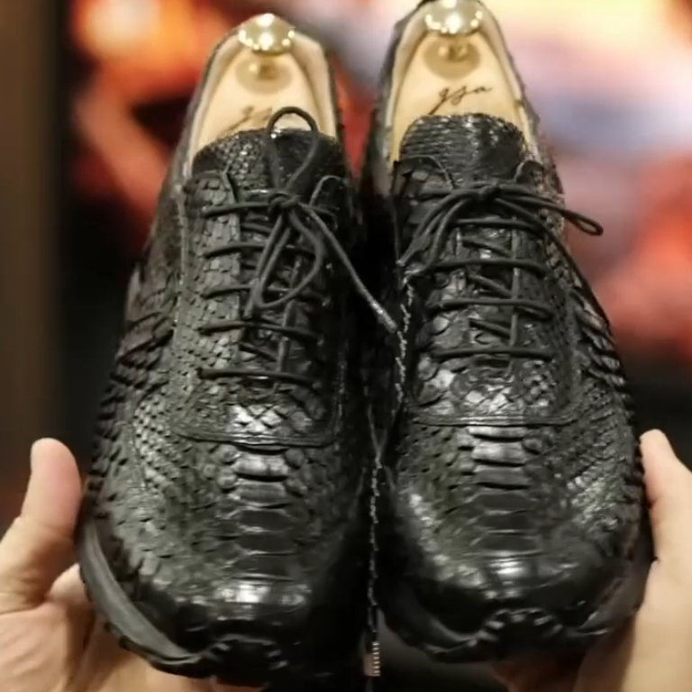 Python-Cold-Resistant Derby Shoes