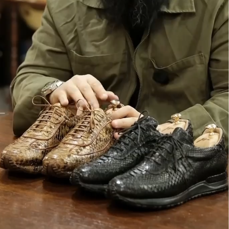 Python-Cold-Resistant Derby Shoes