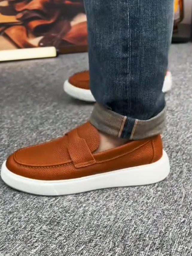 Orange Old Money Loafers