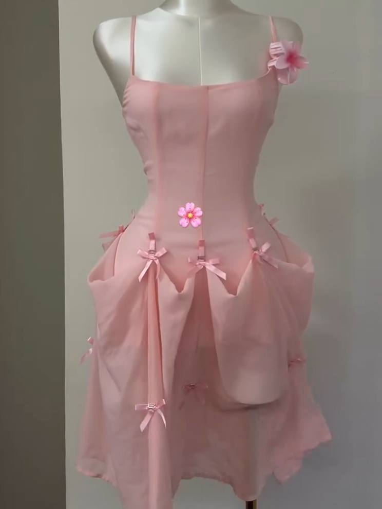 3-Way Peach Blossom Dress