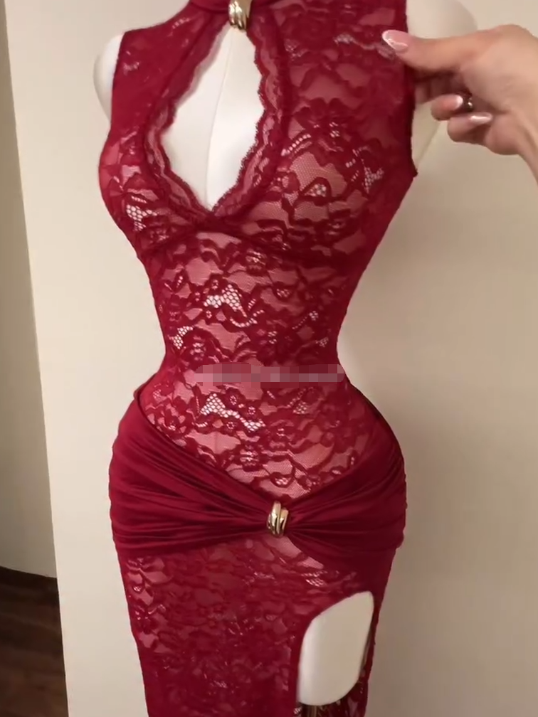 Red Lace Dress