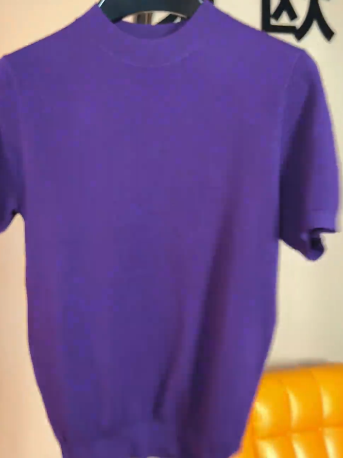 Royal Purple Knit Breathable Tee