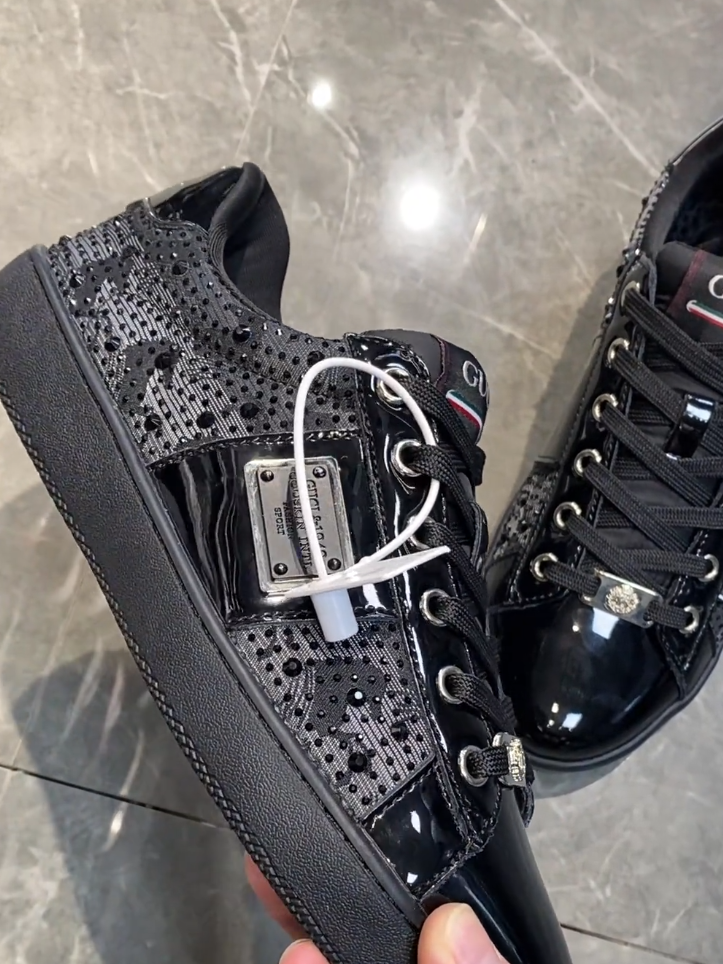 Black Crystal Sneakers