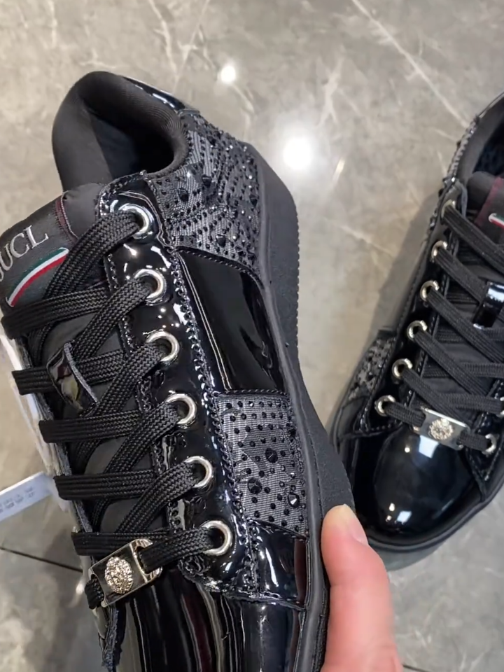 Black Crystal Sneakers