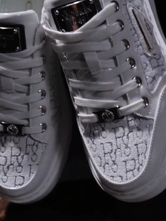 Premium Breathable White Leather Sneakers