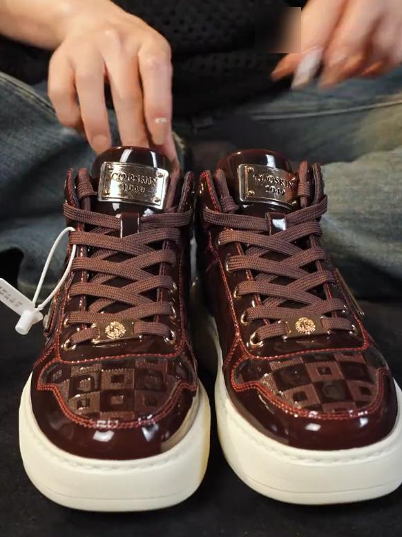 Exotic Leather Lightweight Sneakers