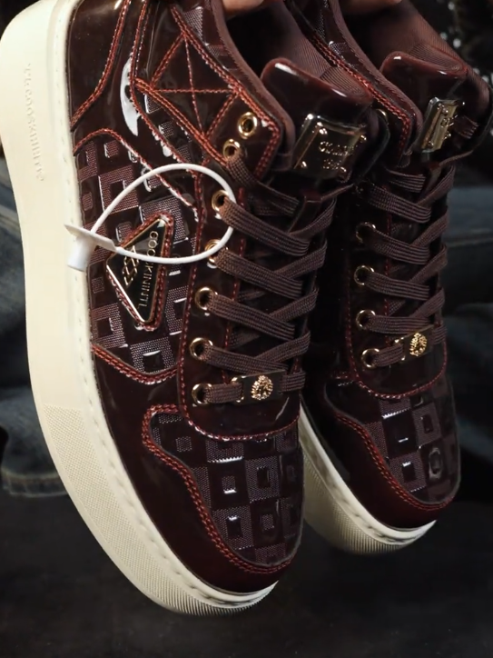 Exotic Leather Lightweight Sneakers