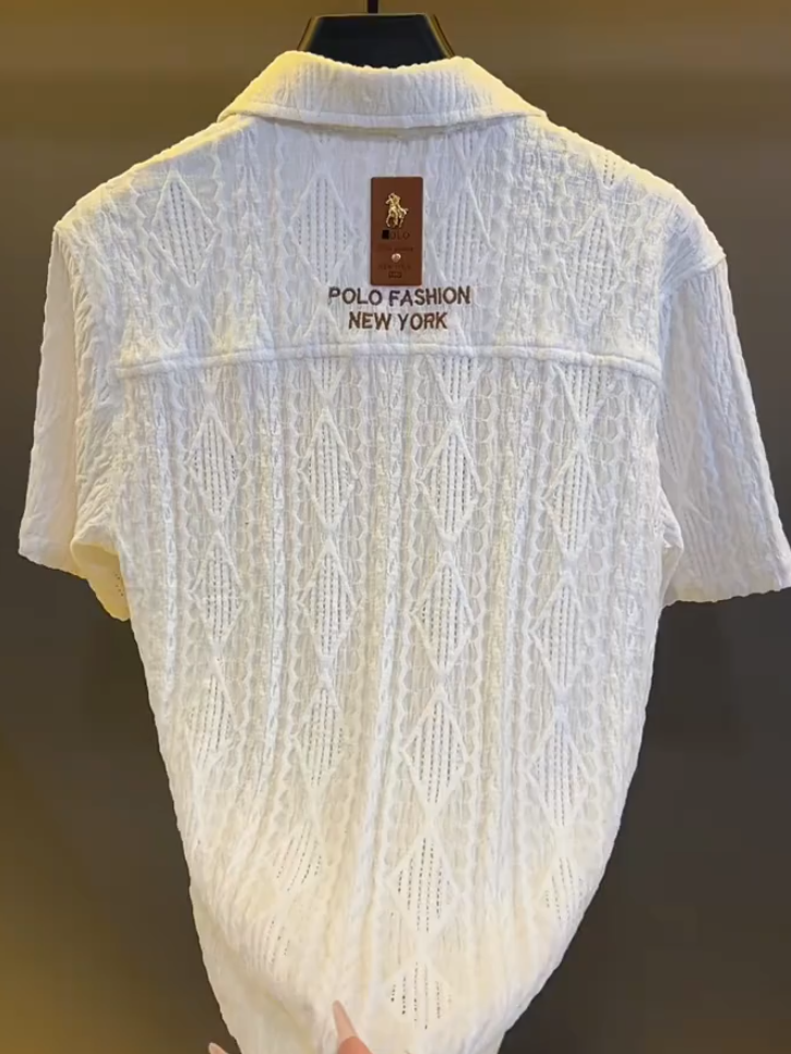 Breathable Knit Short-Sleeve Shirt