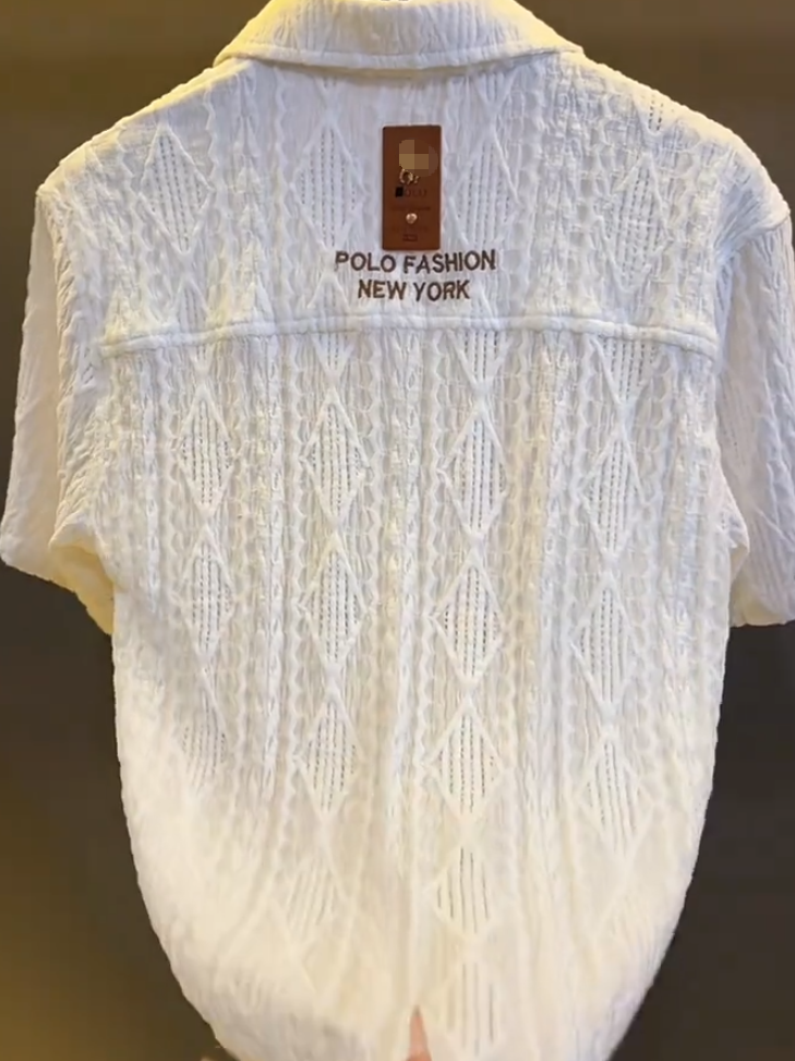 Breathable Knit Short-Sleeve Shirt