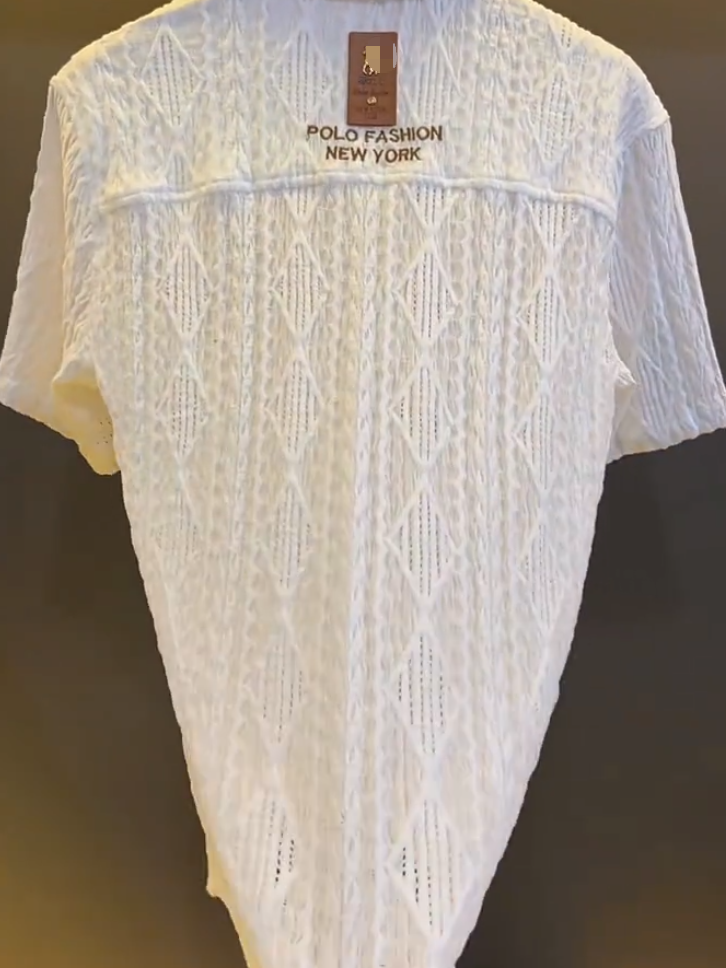 Breathable Knit Short-Sleeve Shirt