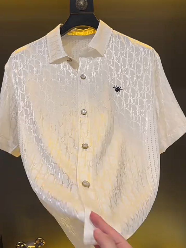 Satin Bee Knit Shirt