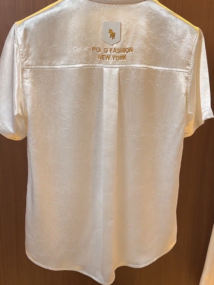 Glossy Short-Sleeve Shirt