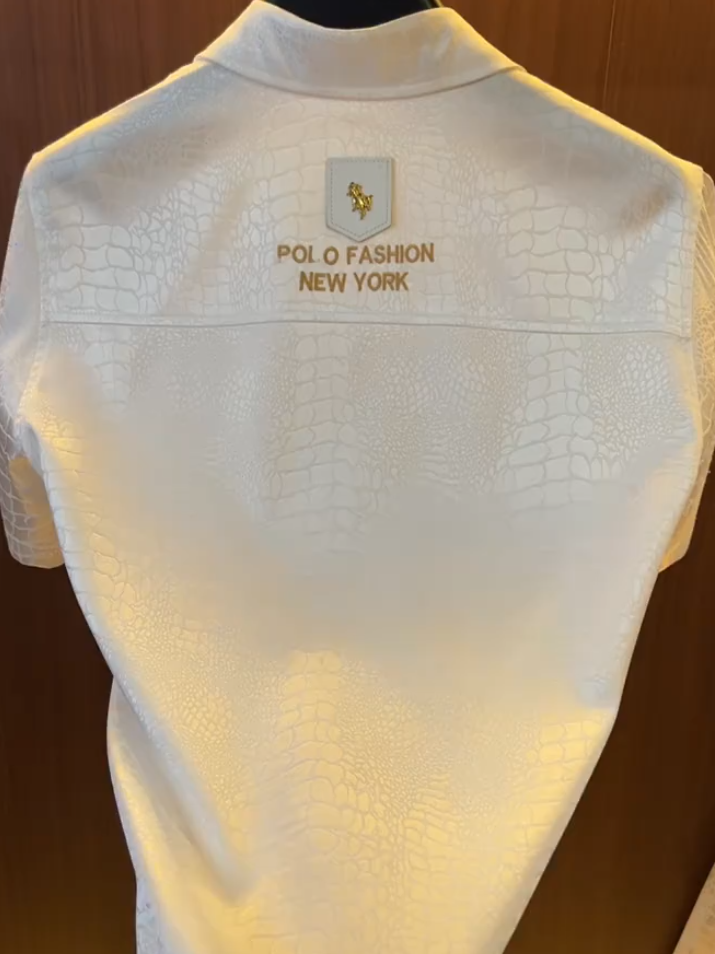 Croc-Embossed Silk Shirt