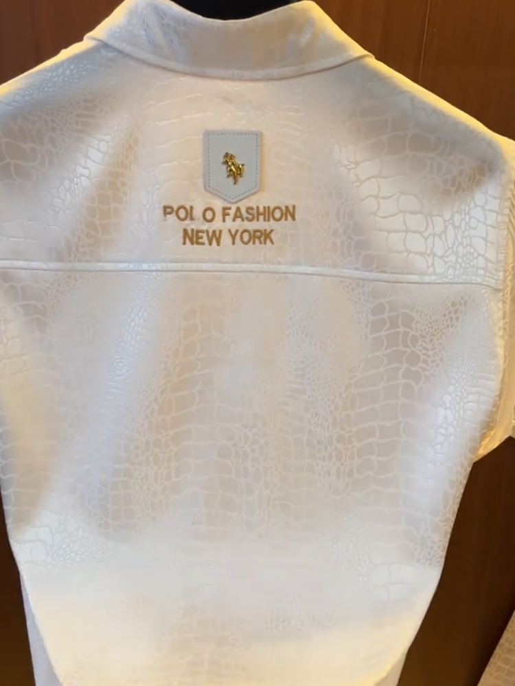 Croc-Embossed Silk Shirt