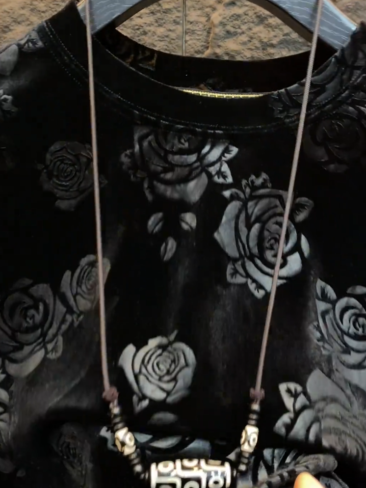 Black Rose Textured Tee