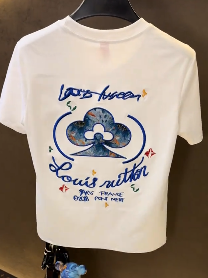 Plum Blossom Poker White Tee