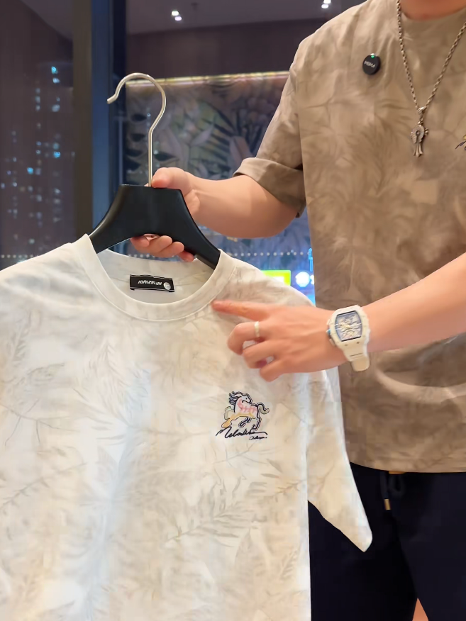 Embroidered Horse Multi-Color Tee