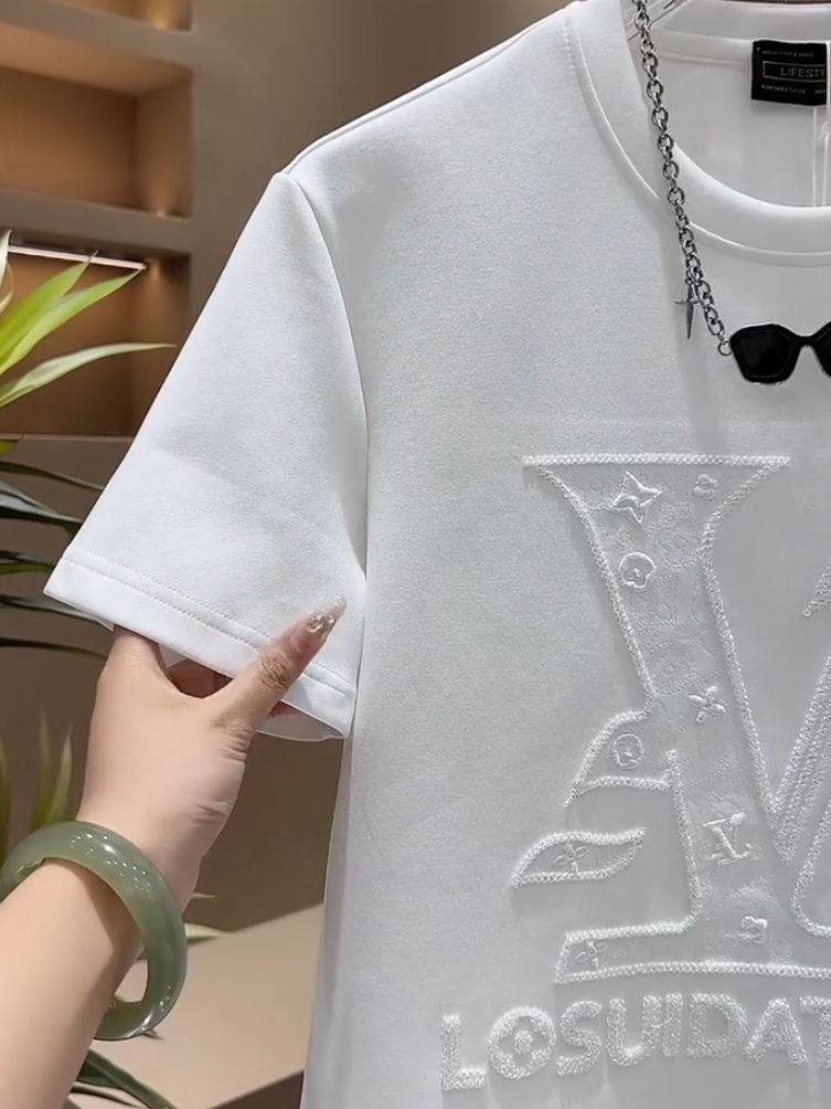 3D Embroidered Solid Tee