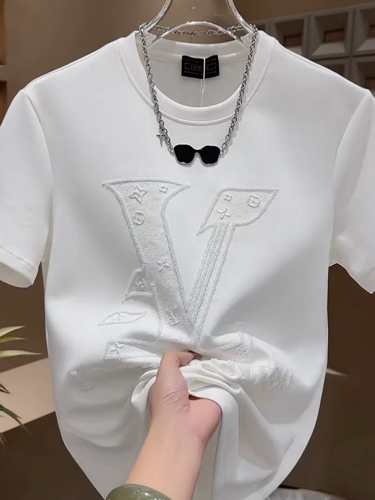 3D Embroidered Solid Tee