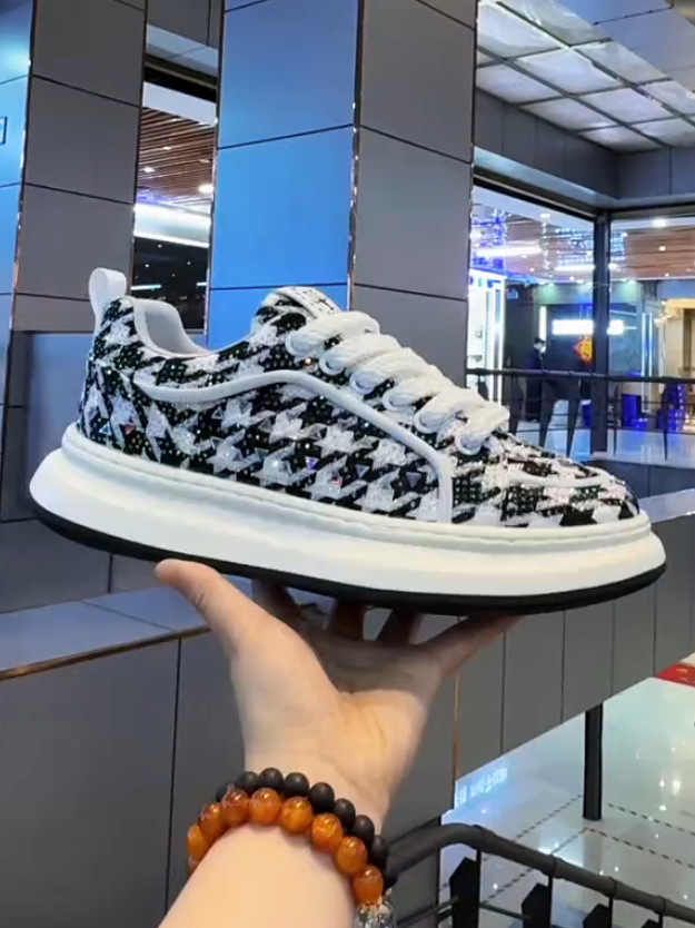 Houndstooth Crystal Sneakers