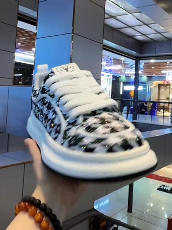 Houndstooth Crystal Sneakers
