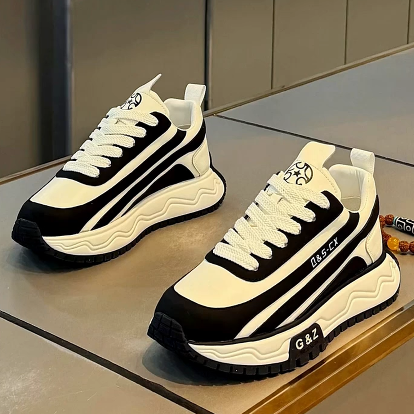 Black-White Archive Chunky Sneakers