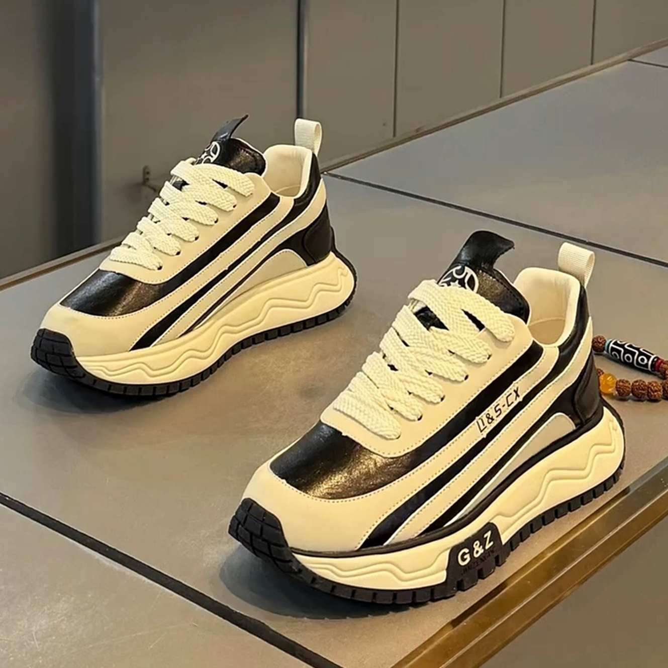 Black-White Archive Chunky Sneakers