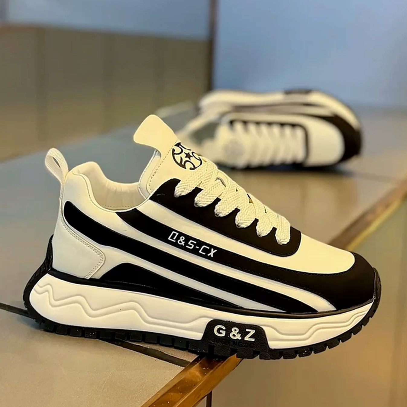 Black-White Archive Chunky Sneakers