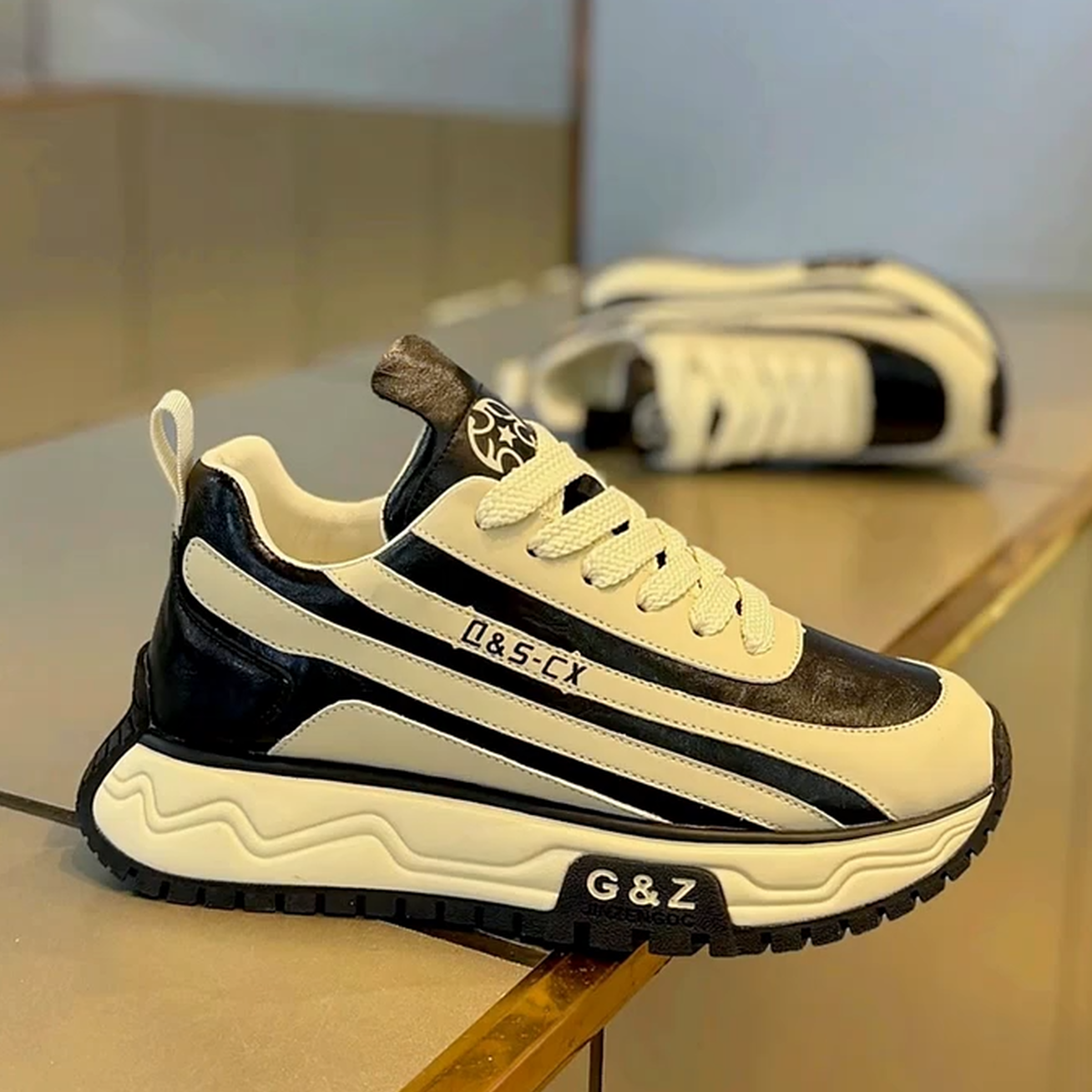 Black-White Archive Chunky Sneakers