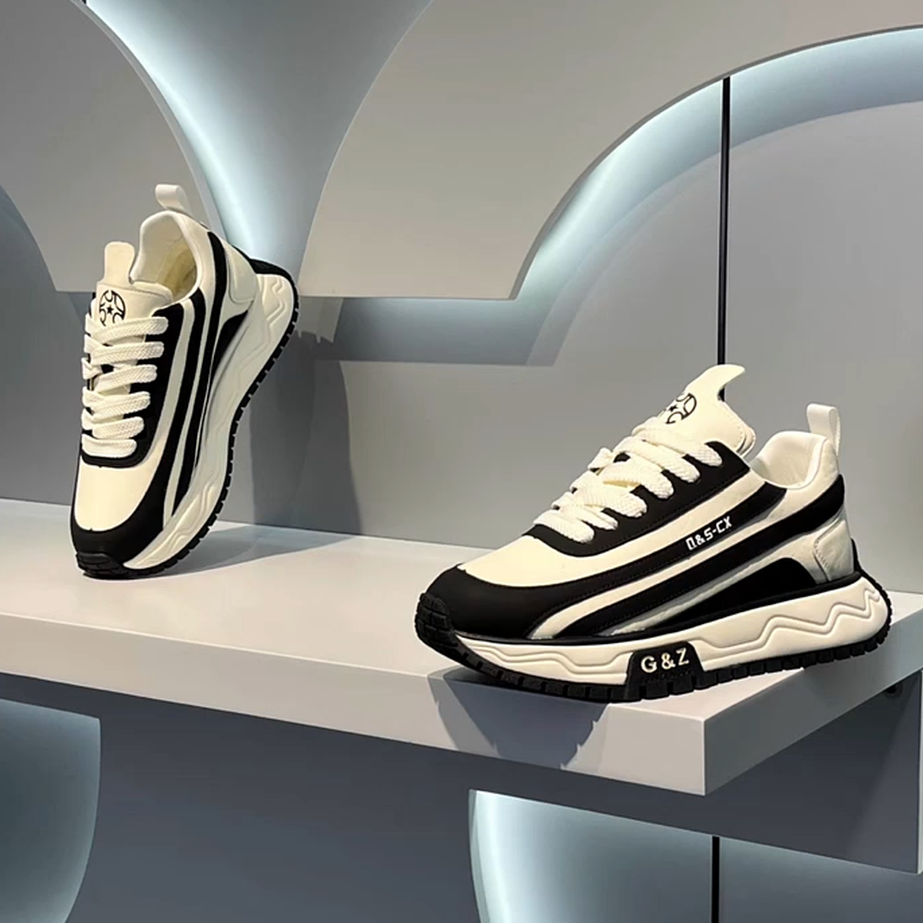 Black-White Archive Chunky Sneakers