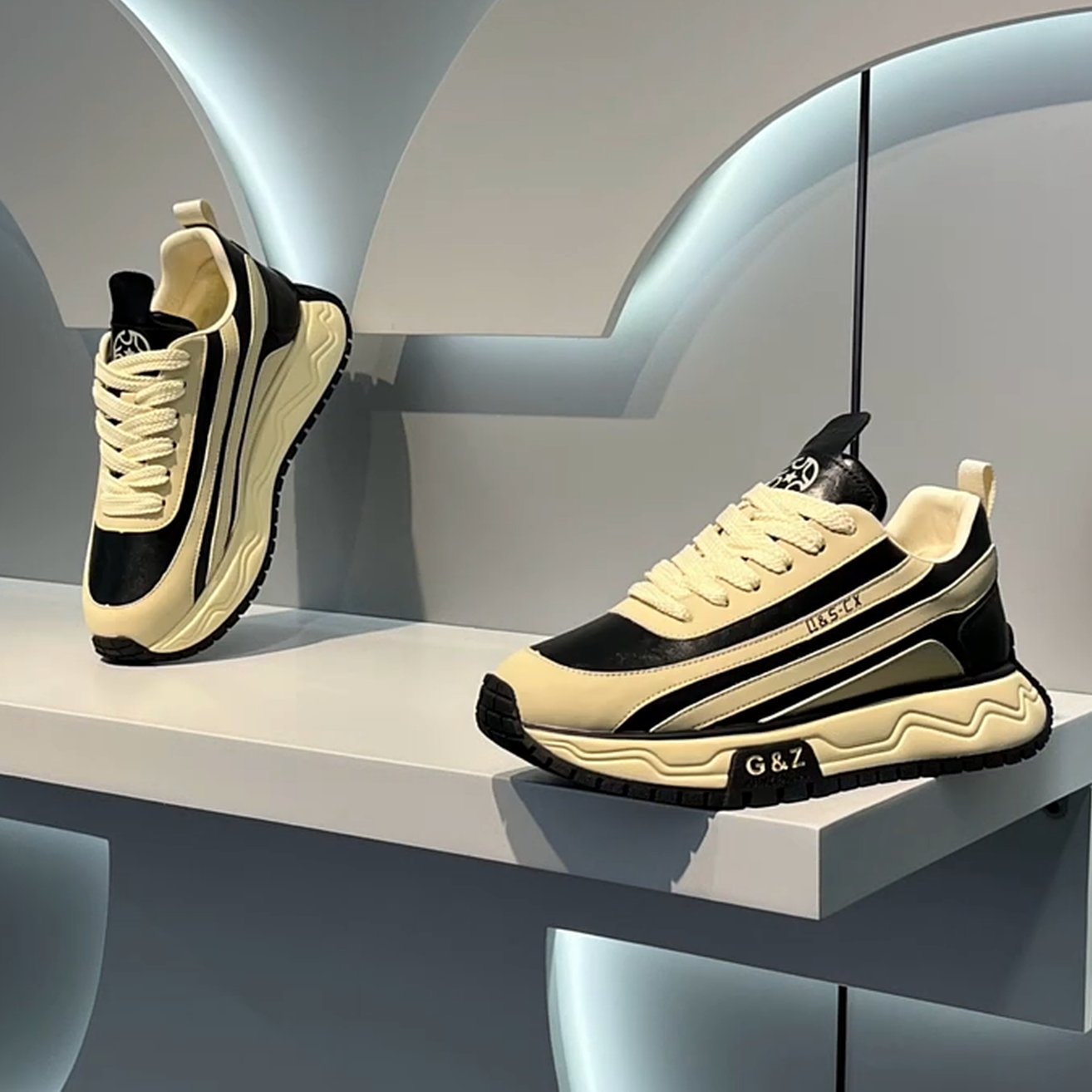 Black-White Archive Chunky Sneakers