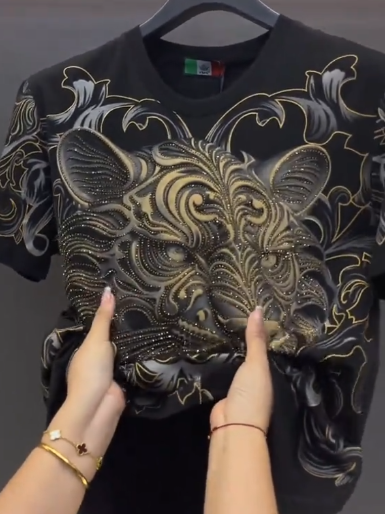 King of Beasts Black-Gold Tee