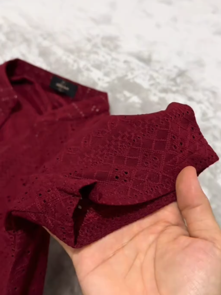 Red Cut-Out Shirt