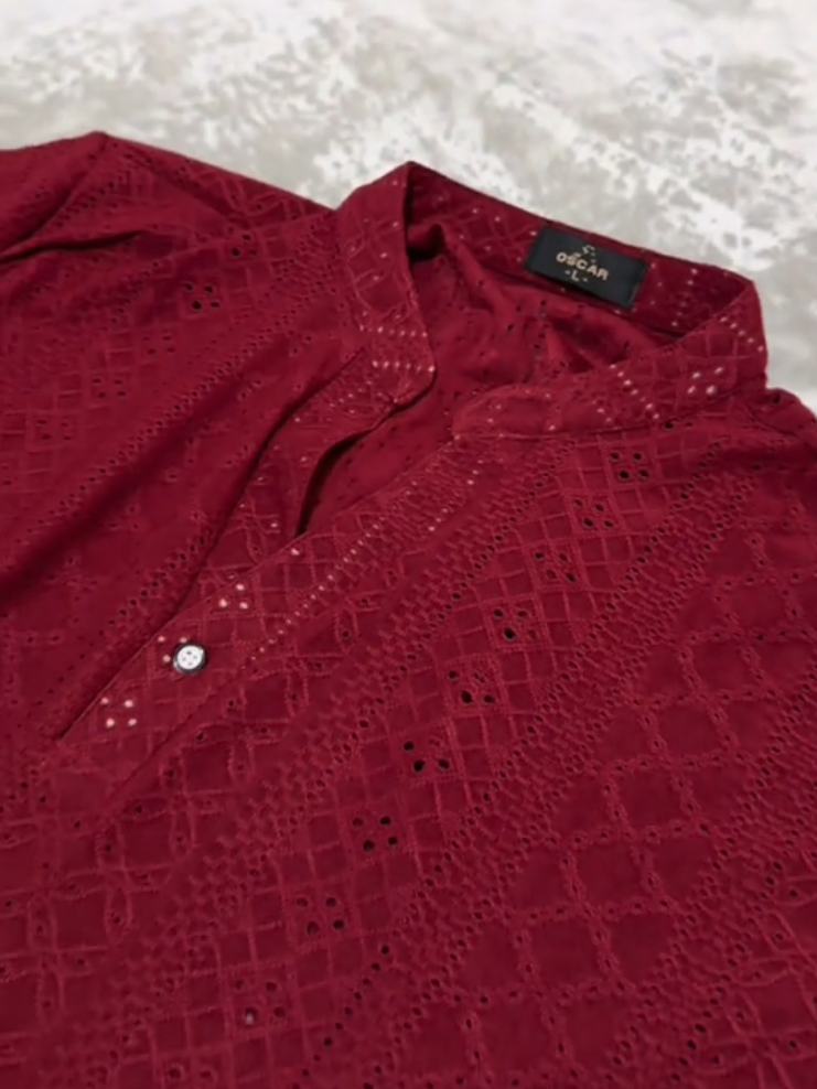 Red Cut-Out Shirt