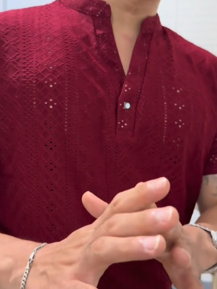 Red Cut-Out Shirt