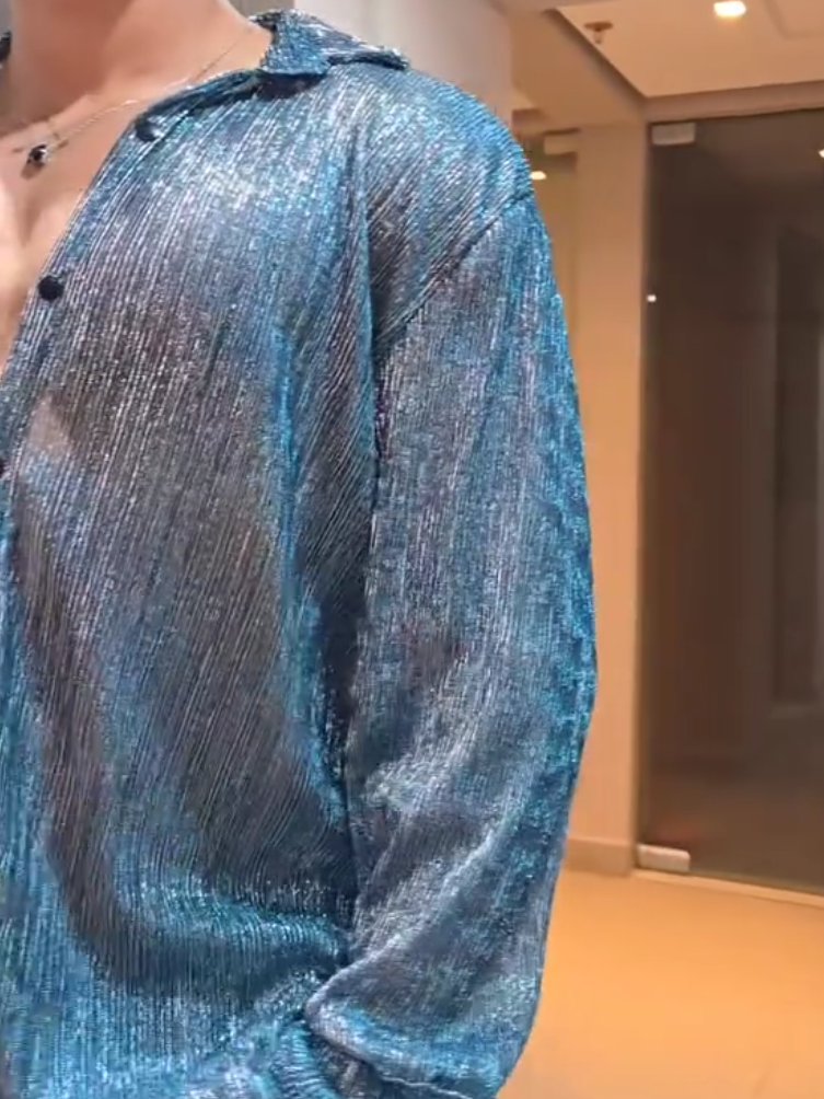 Maldives Blue Meteor Shower Crystal Shirt