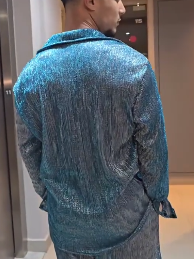 Maldives Blue Meteor Shower Crystal Shirt