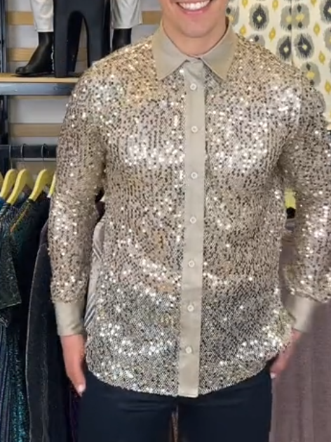 Sheer Cut-Out Shirt