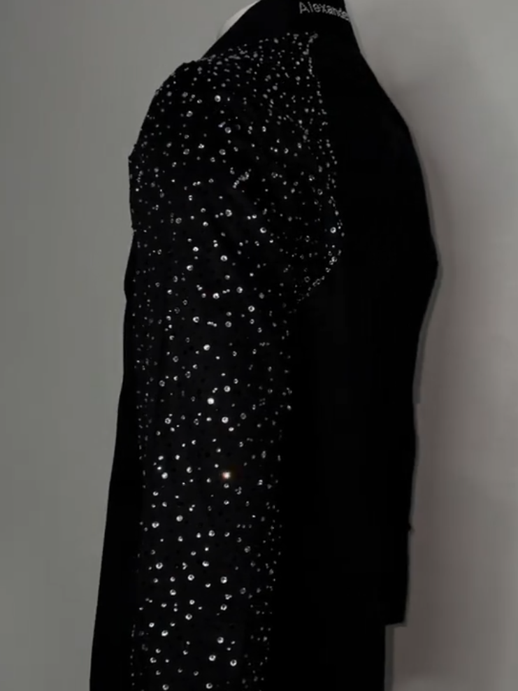 One-Sleeve Full Crystal Shirt