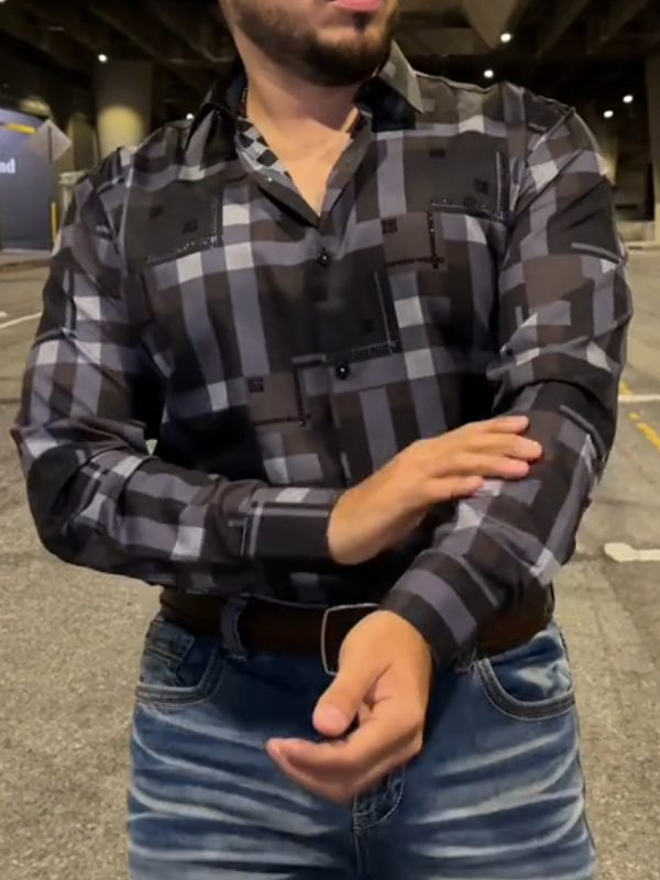 Plaid Subtle Sparkle Shirt