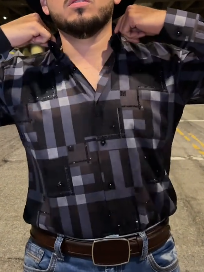 Plaid Subtle Sparkle Shirt