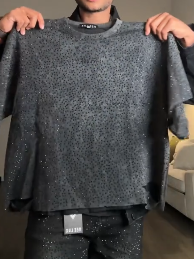 Graphite Grey Crystal Tee