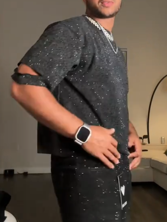 Graphite Grey Crystal Tee
