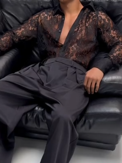 Lace Black Shirt