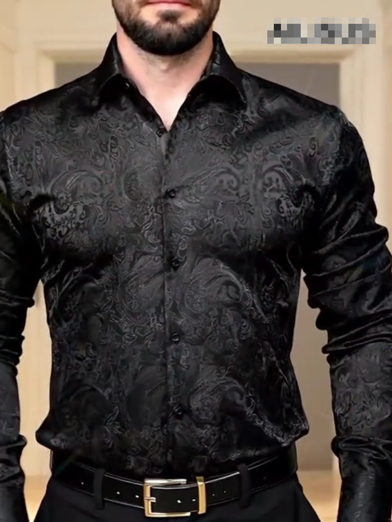 Embroidered Black Shirt