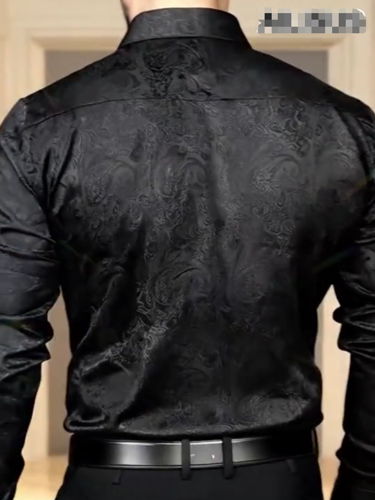 Embroidered Black Shirt