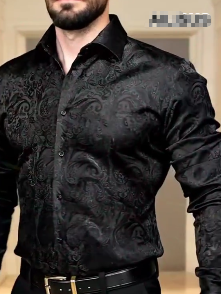 Embroidered Black Shirt
