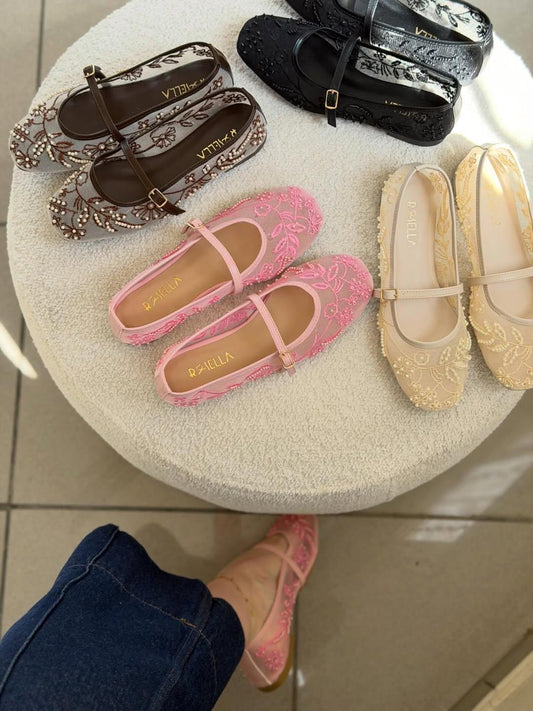 Pink Lace Shoes