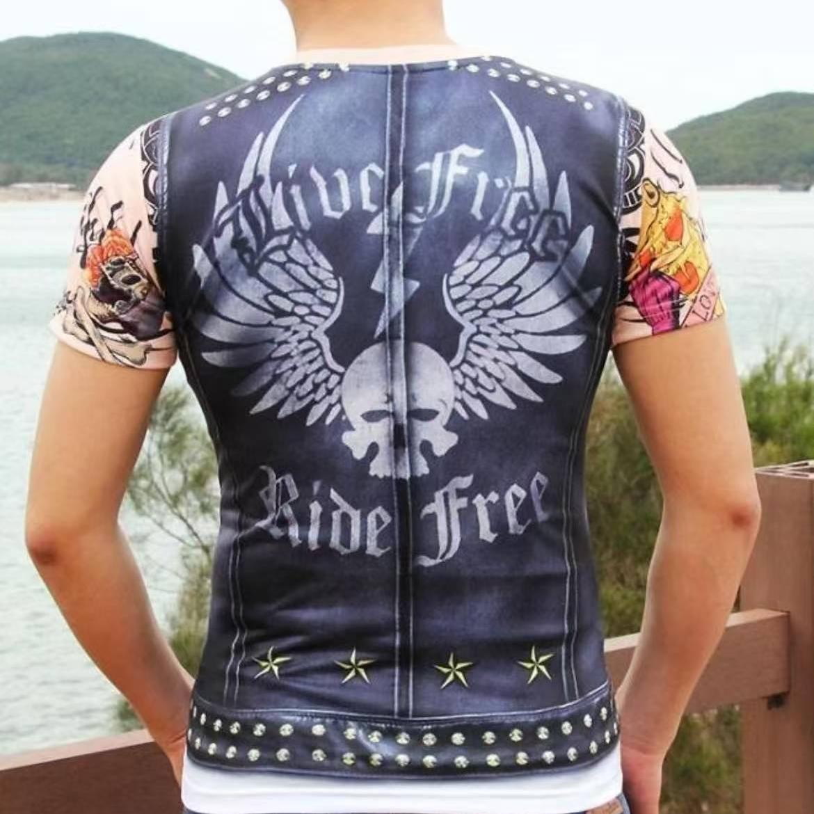 Punk rock short sleeves
